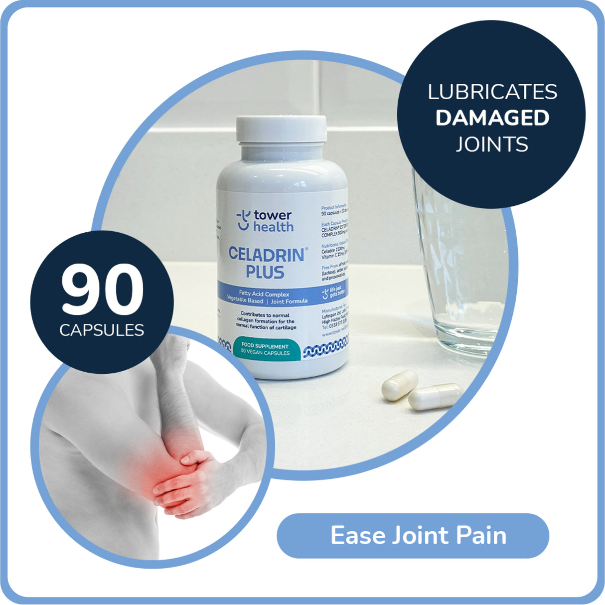 Celadrin Plus 500mg - 90 Capsules - Buy 4 Get 1 Free £31.96/each + FREE GIFT