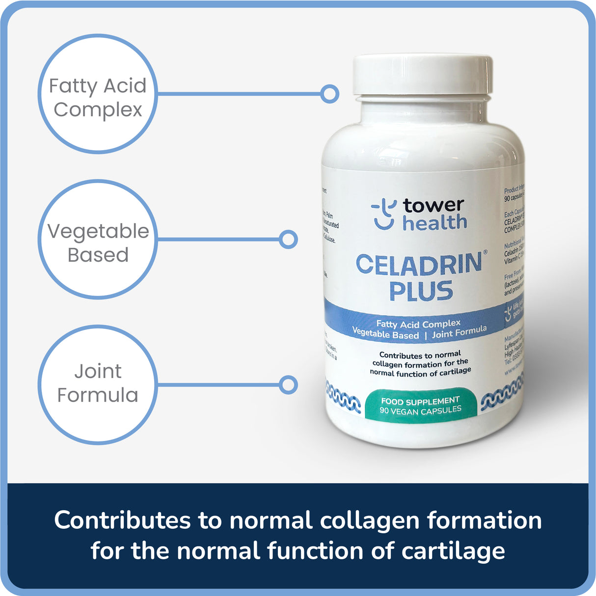 Celadrin Plus 500mg - 90 Capsules - Buy 4 Get 1 Free £31.96/each + FREE GIFT