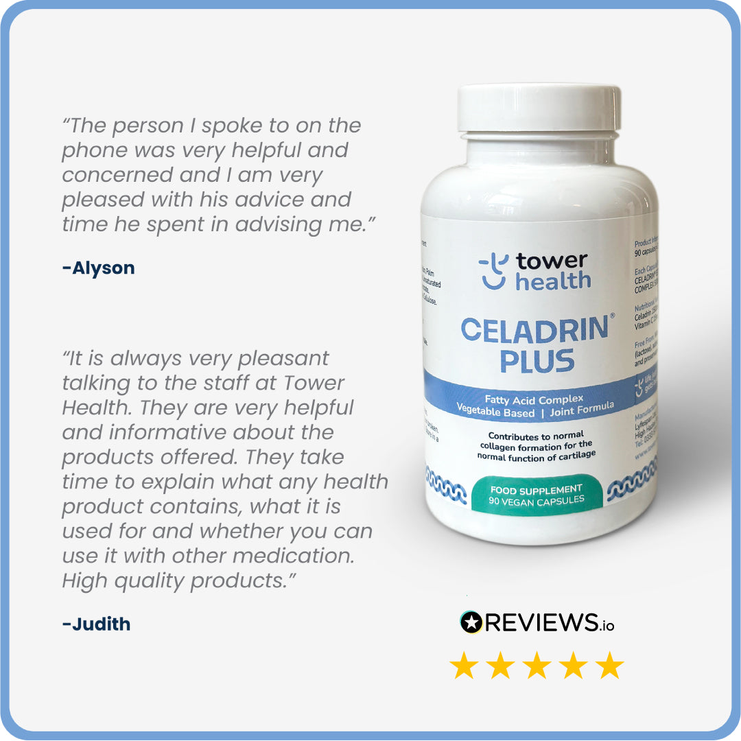 Celadrin Plus 500mg - 90 Capsules - Buy 4 Get 1 Free £31.96/each + FREE GIFT