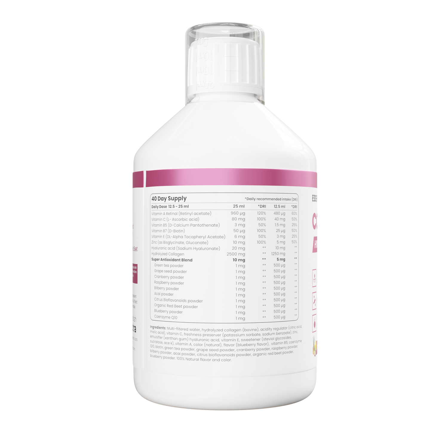 Collagen + Hyaluornic Acid Liquid Supplement - 500ml