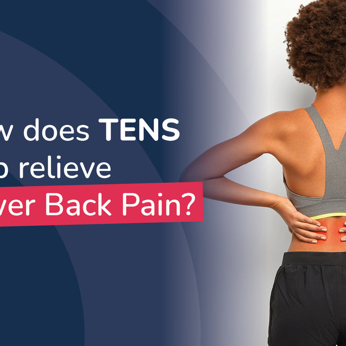 How does TENS help relieve lower back pain?