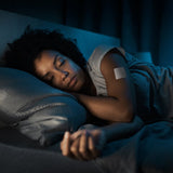 woman using sleep patches