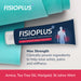 Fisioplus product poster highlighting active ingredients: Arnica, Tea Tree and St Johns Wort