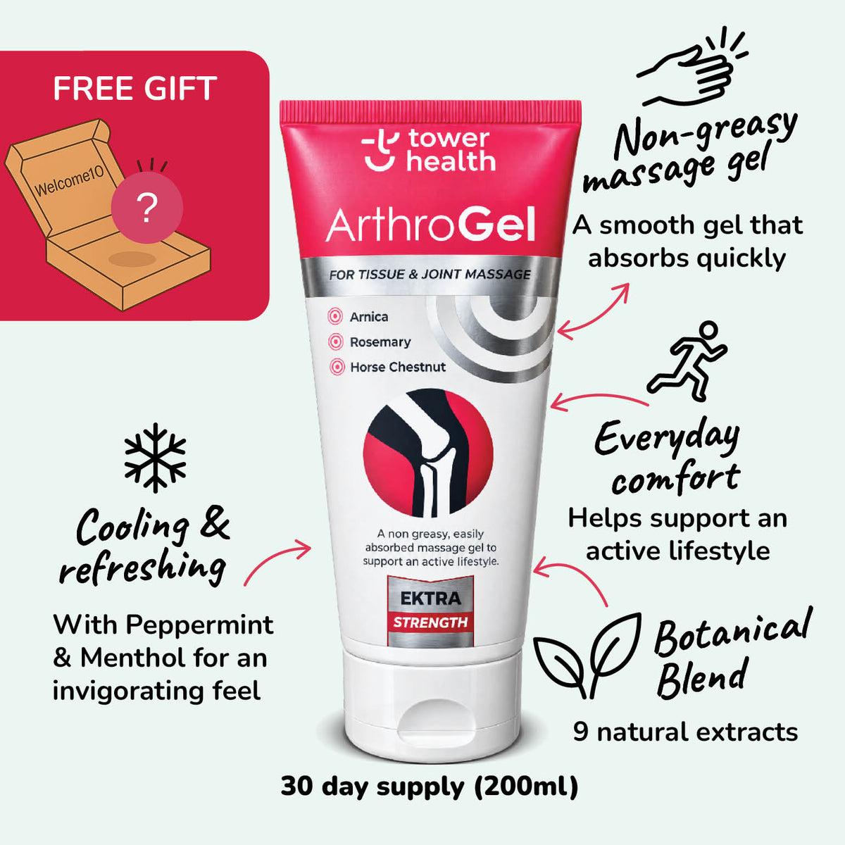 AG -200ml - Natural Massage Gel