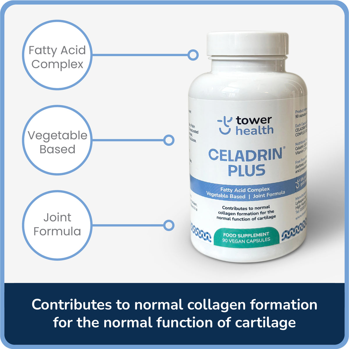 Celadrin Plus 500mg - 90 Capsules - Buy 4 Get 1 Free £31.96/each + FREE GIFT