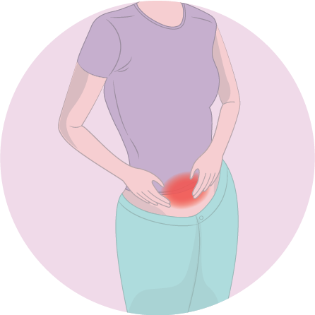 cartoon graphic on period pain