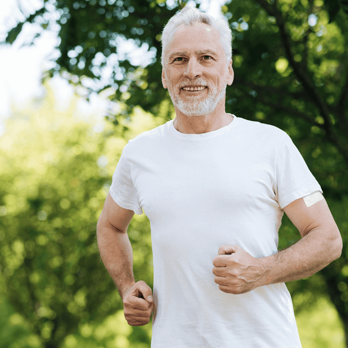 Man With Joint Easing Patch on Enjoying Running Pain-free