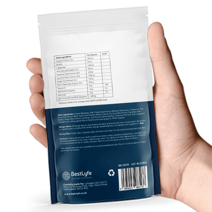 Liver support product image back end