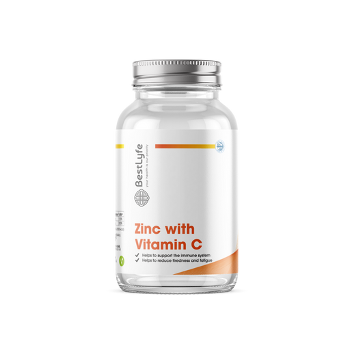 Zinc & Vitamin C Tablets for Healthy Skin, Blood Vessels, Bones & Cartilage